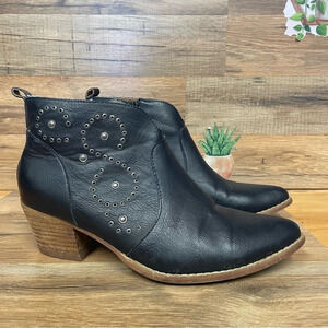 Mi im studded leather ankle boots western women’s sz 10